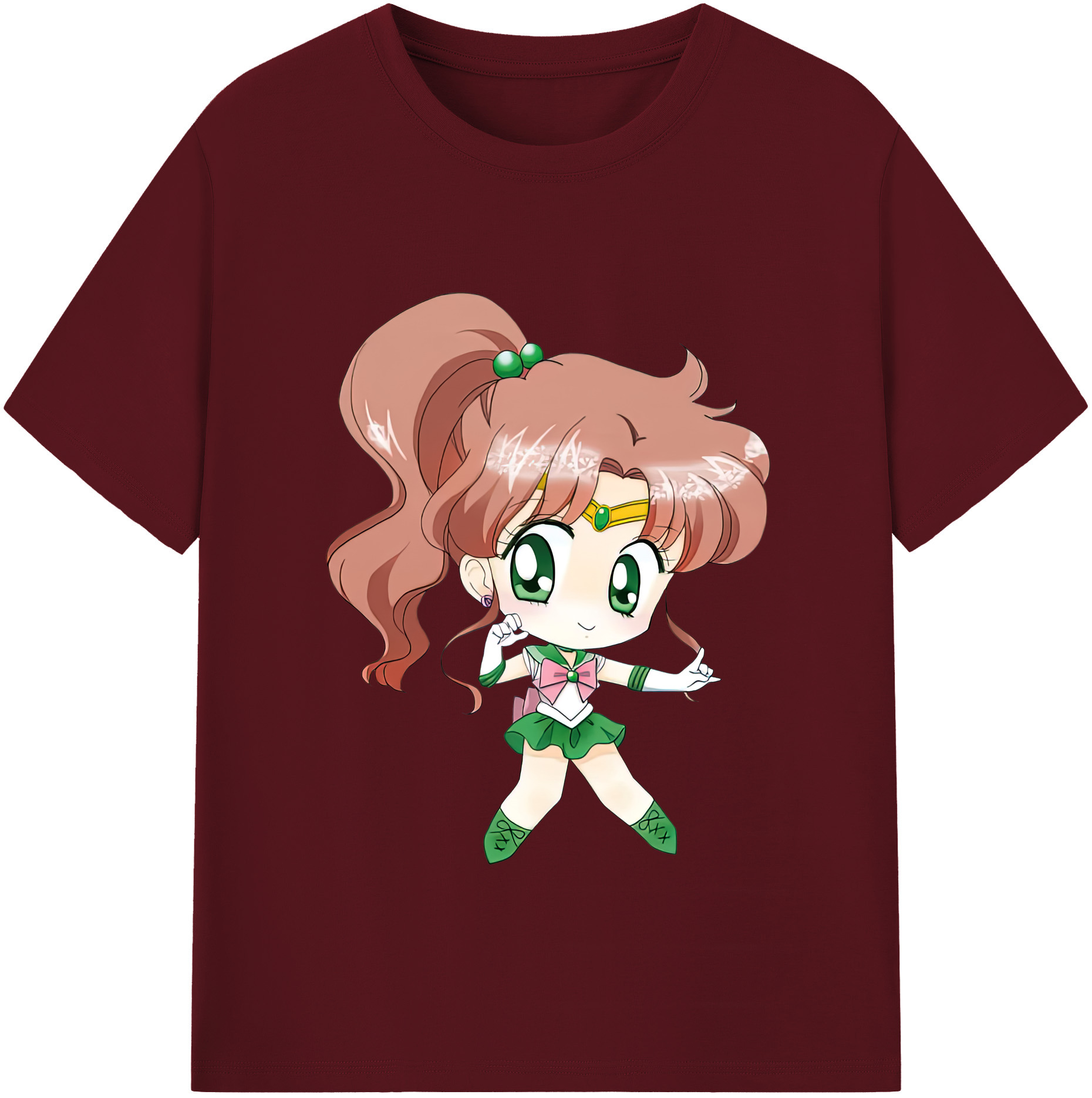 （画像用） 美少女戦士セーラームーン 木野 まこと きの まこと Sailor Moon Kino Makoto （セーラージュピター；Sailor Jupiter） 綿100％半袖Tシャツ（フロントプリント）